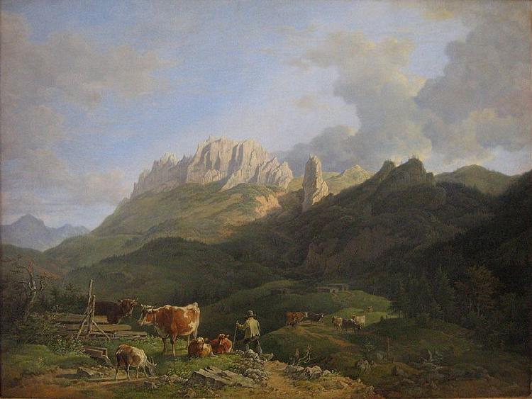 Max Joseph Wagenbauer Kampenwand Norge oil painting art